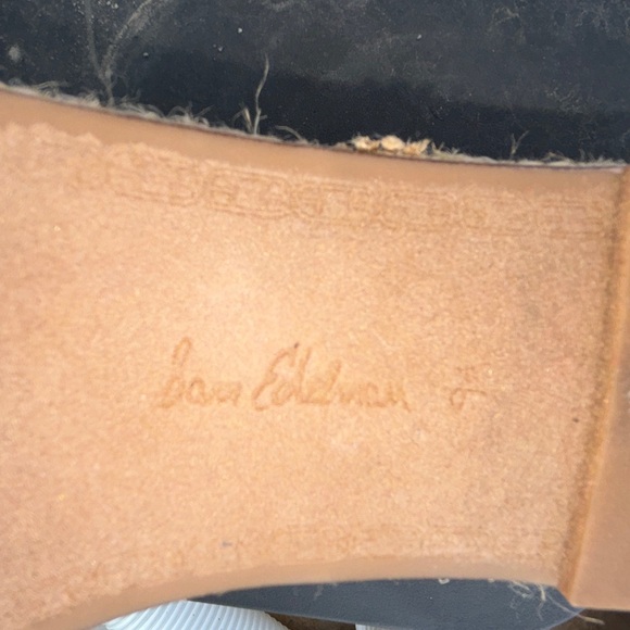 Sam Edelman Black Woven Wedges with Gold Embellishments - Picture 9 of 9